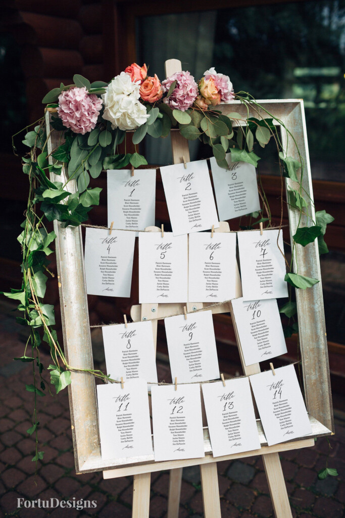 Rustic SEATING CHART Template Wedding Seating Cards Ideas Etsy 