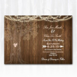 Rustic Tree Wedding Invitation DIY PRINTABLE Digital File Or Print