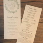 Rustic Wedding Program Template Printable Etsy