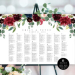 Seating Chart Template Seating Chart Wedding Alphabetical Etsy