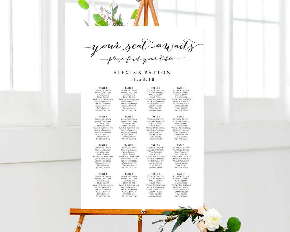 Seating Plan Templates Wedding Templates And Printables