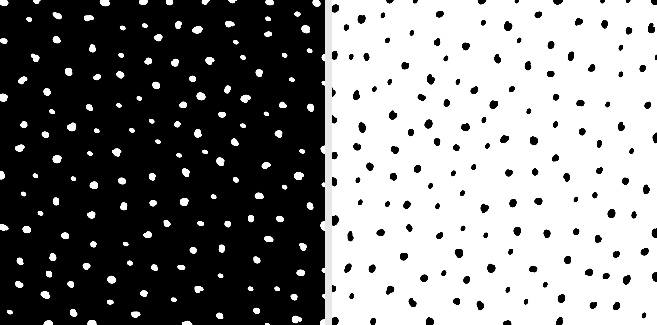 Set Of Irregular Black And White Dots Pattern Background Sketchy Hand 