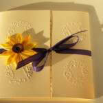 Sunflower Wedding Invitation Sunflower And Purple Vibrant