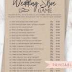The Wedding Shoe Game Bridal Wedding Couples Shower Engagement