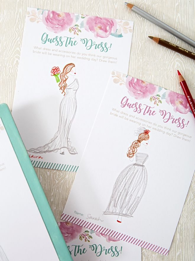 This FREE Printable Guess The Dress Bridal Shower Game Is Adorbs 