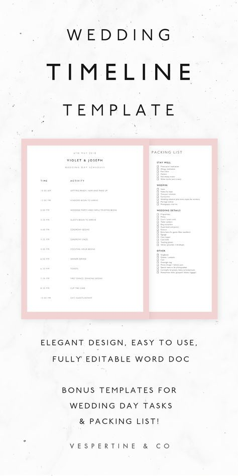 Trendy Wedding Reception Timeline Template Free Printable 57 Ideas 