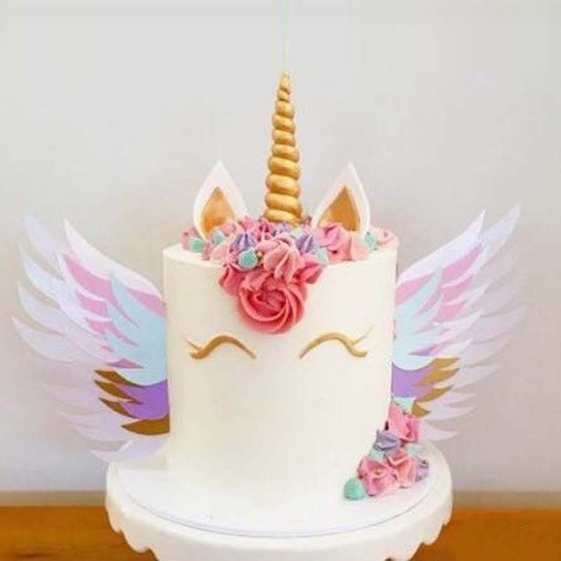 Unicorn Wings Wedding Cake Topper For Decor Mariage Valentines Day