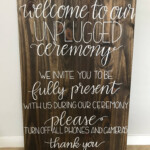 Unplugged Ceremony No Cell Phone Sign Wood Wedding Sign Wedding