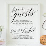 Wedding Bathroom Basket Sign Printable Wedding Restroom Basket Etsy