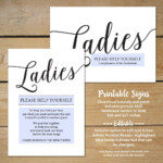 Wedding Bathroom Signs Wedding Bathroom Basket Sign Rustic Wedding