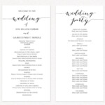 Wedding Ceremony Program Templates Wedding Templates And Printables