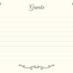 Wedding Guest Book Pages Printable File Guests Template