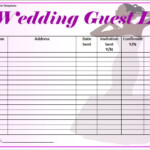 Wedding Guest List Template 6 Free Sample Example Format Free