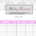 Wedding Guest List Template 6 Free Sample Example Format Free