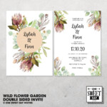 Wedding Invitation Printable Protea Native Flowers Etsy Printable