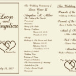 Wedding Order Of Service Template Free SampleTemplatess