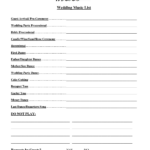 Wedding Party List Template Free FosterHaley Wedding Music List