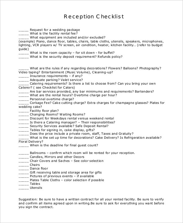 Wedding Planner Checklist 14 Free Word PDF PSD Documents Download 