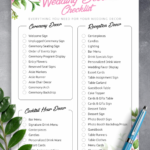 Wedding Planner Checklist PDF Download PDF