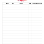 Wedding Planner Guest List Printable Pdf Download