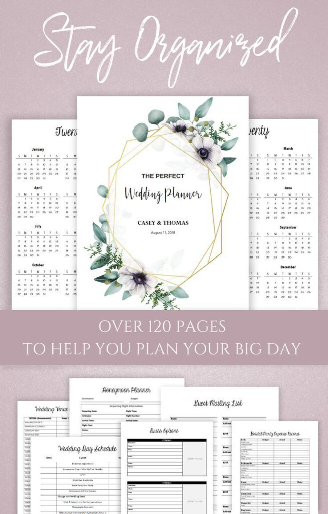 Wedding Planner Printable Wedding Planning Book Printable Wedding 