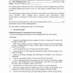 Wedding Planners Contract Template Beautiful Wedding Planner Contract 1