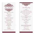 Wedding Program Template Printable Wedding Program Wedding Program