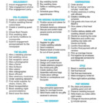 Wedding Reception Checklist Printable Wedding Planning Checklist