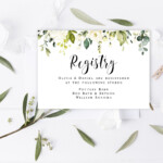 Wedding Registry Card Printable Fully Editable Template Gift Registry