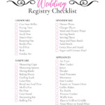 Wedding Registry Checklist Wedding Planning Printable Etsy