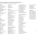 Wedding Registry Checklist Wedding Registry Checklist Wedding Gift