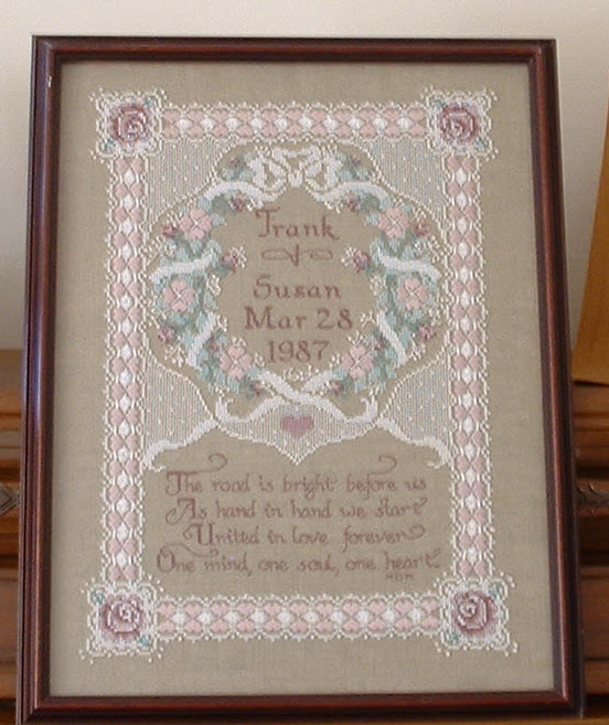 Wedding Sampler Counted Cross Stitch Wedding Sampler