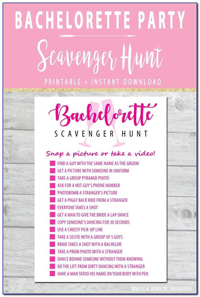 Wedding Scavenger Hunt Template Simple Template Design