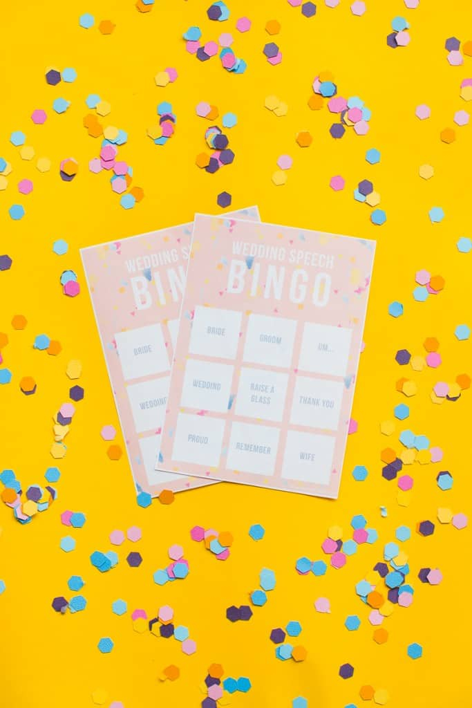 WEDDING SPEECH BINGO FREE PRINTABLE GAME Bespoke Bride Wedding Blog