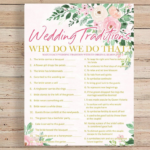 Wedding Traditions Bridal Game Bridal Shower Games Printable Etsy In