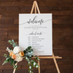 Welcome Wedding Sign Order Of Events Poster Wedding Poster Etsy