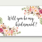 Will You Be My Bridesmaid Printable Bridesmaid Card Bridesmaid