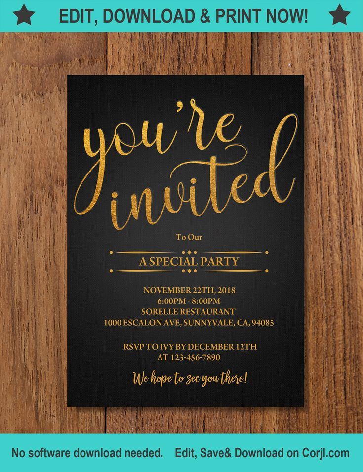 You re Invited Template You re Invited Etsy Birthday Party