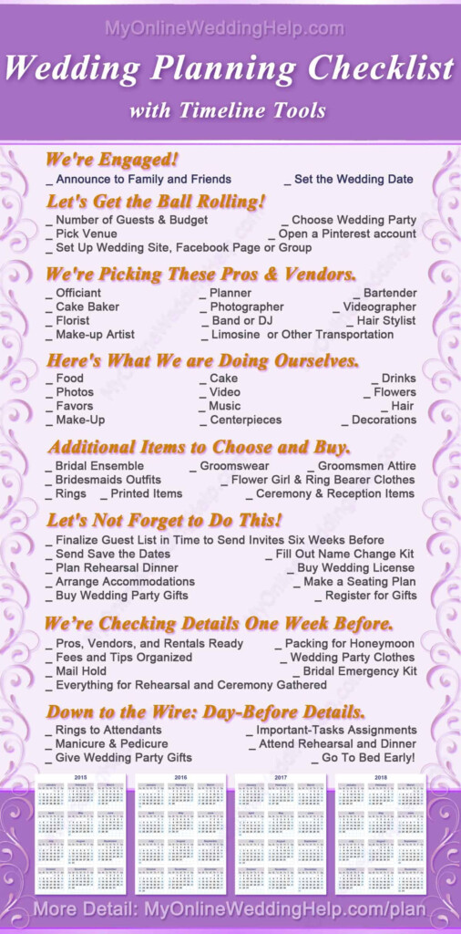 Your Complete Wedding Checklist 10 Steps Plus Timeline Wedding 