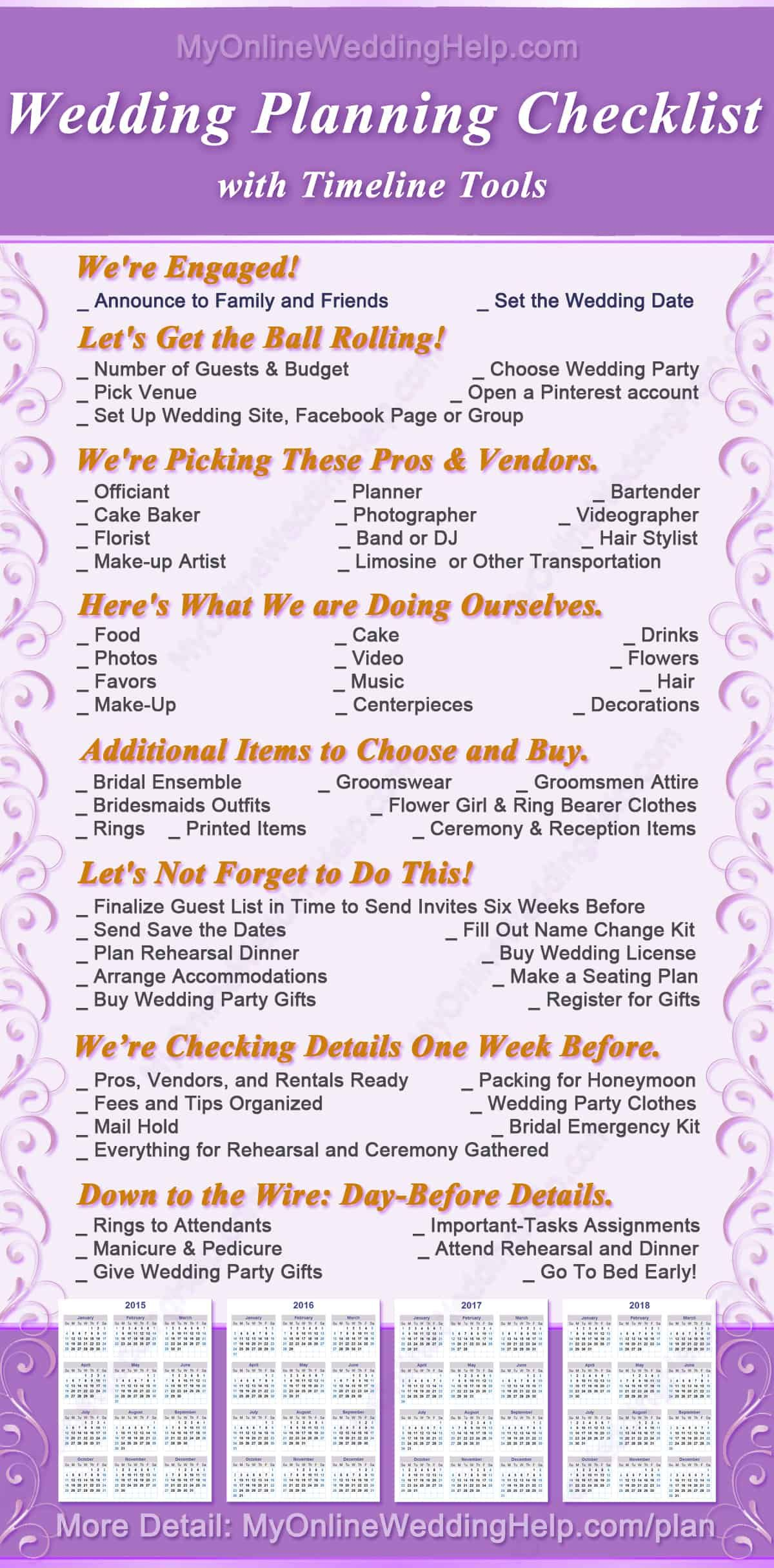 Your Complete Wedding Checklist 10 Steps Plus Timeline Wedding 